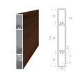AL PLOTY BRANY LAMELA JOKEL 120x16x1,5 mm RAL LAKOVANÉ ORECH