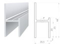 AL PLOTY BRANY LAMELA AL U vnútro  16,5 mm , 23x20,5x23x2 mm s bočnicou