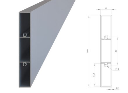 AL PLOTY JOKEL 100x16x1,2 mm