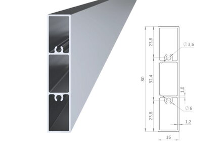 AL PLOTY JOKEL 80x16x1,2 mm