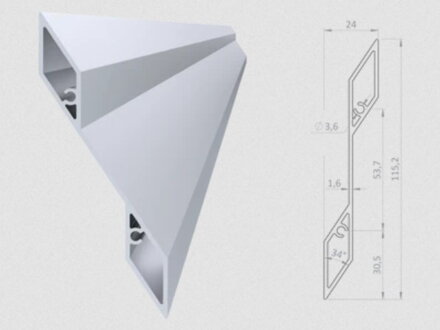 AL PLOTOVÁ LAMELA 115.2x53.4x1,6 mm KOSOŠTVORCE