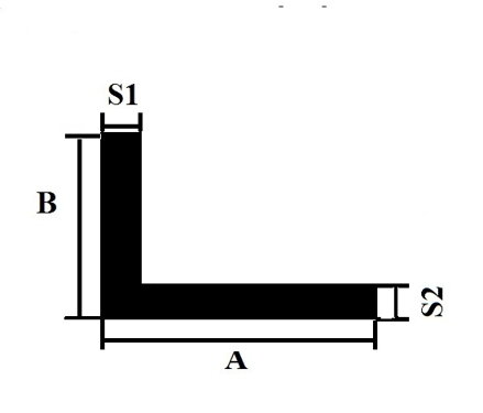 AL L 40x40x4 mm