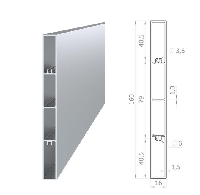 AL PLOTY BRANY LAMELA JOKEL 160x16x1,5 mm  