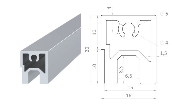 AL PLOTY BRANY LAMELA JOKEL 20x16 mm 1 šrúba