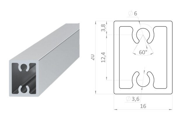 AL PLOTY BRANY LAMELA JOKEL 20x16 mm 2 šrúby 