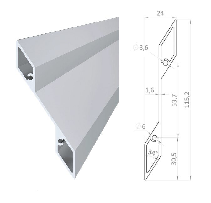 AL PLOTY BRANY LAMELA KOSOŠTVORCE 115,2x24x1,6 mm 