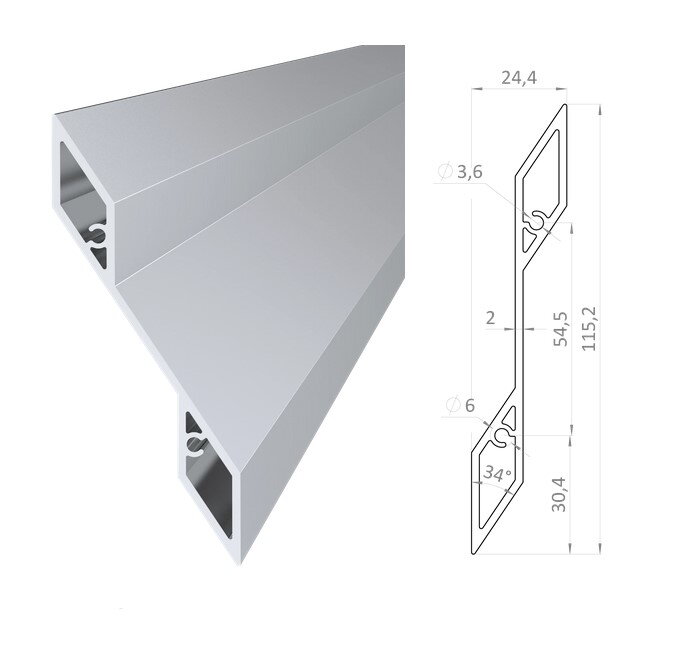 AL PLOTY BRANY LAMELA KOSOŠTVORCE 115,2x24x2 mm 